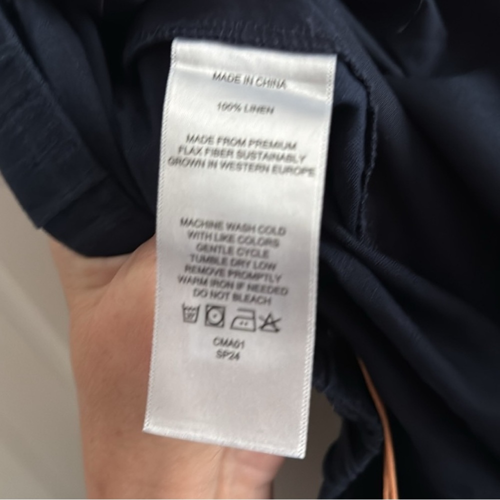 Quince 100% European Linen Navy Pants Size 2X new - Picture 6 of 6